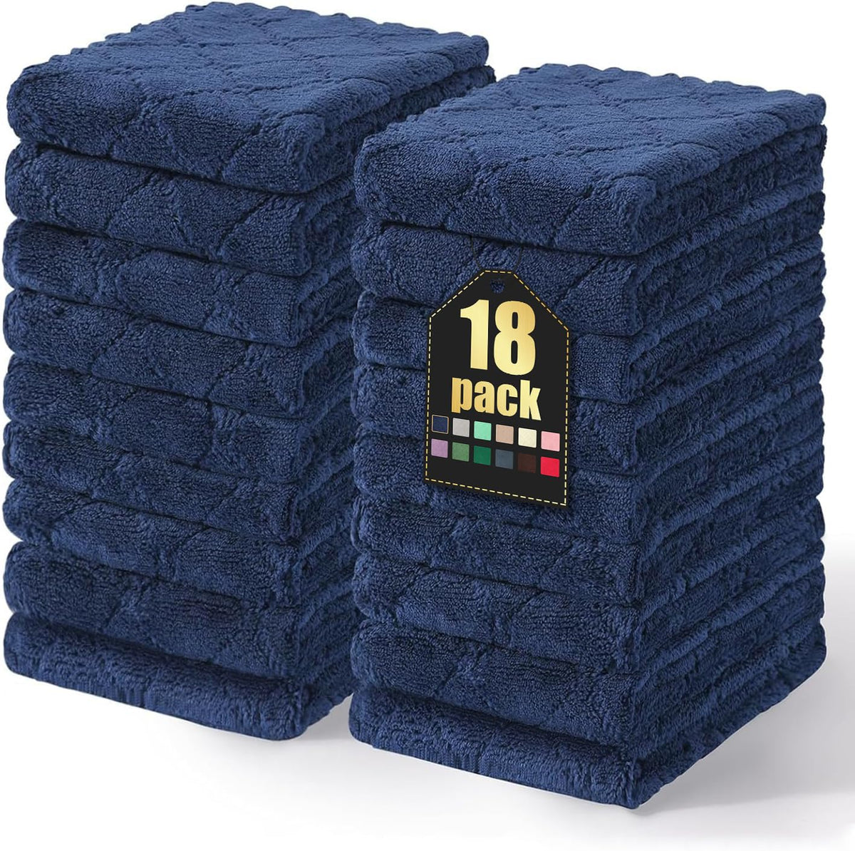 Homaxy 12 Pack Super Soft & Absorbent Dish Cloths, 10" x 10", Grey