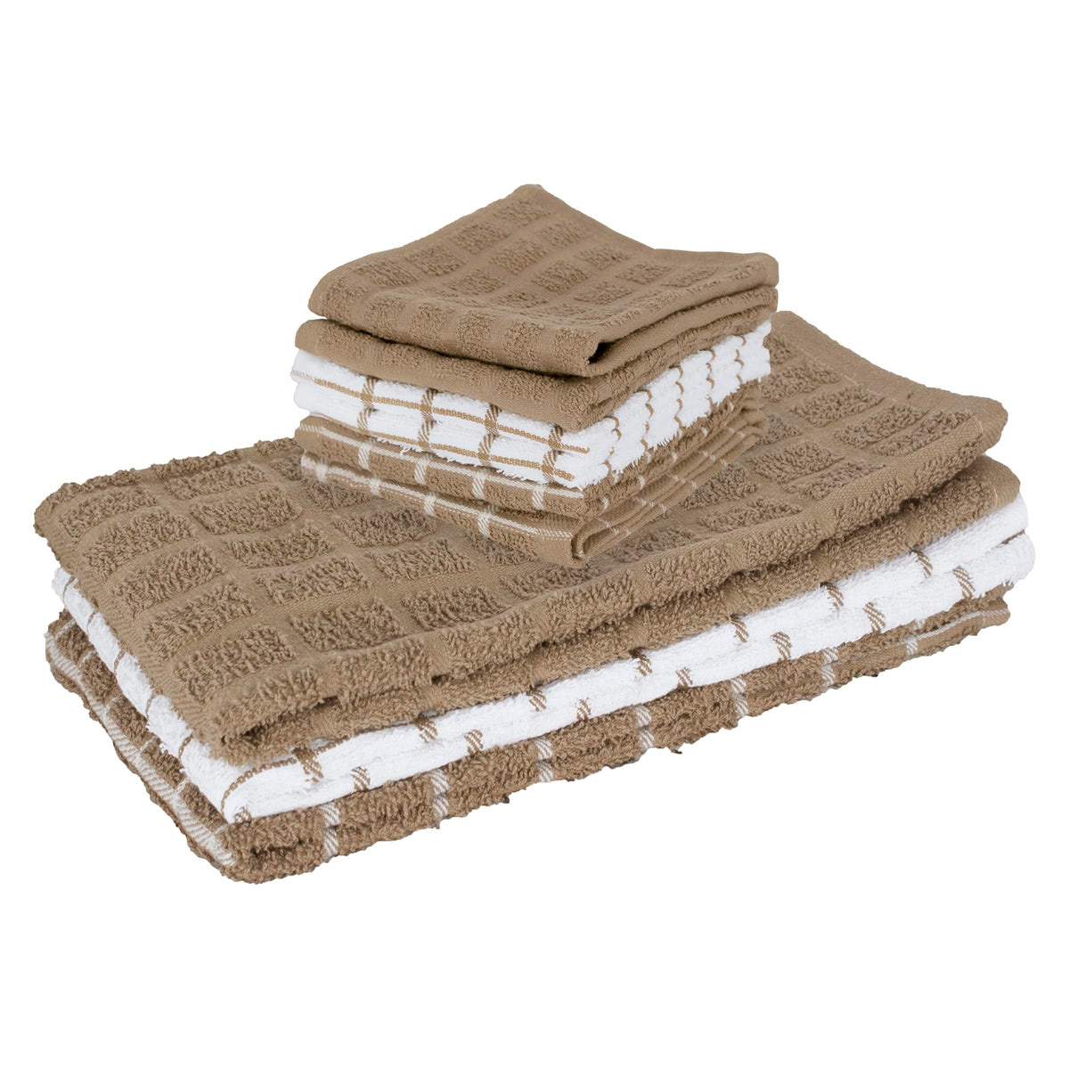 Ritz Premium 100% Cotton Terry Check Kitchen Dish Cloths - Highly Absorbent, Super Soft, Long-Lasting, 12"x12", 6-Pack, Federal Blue