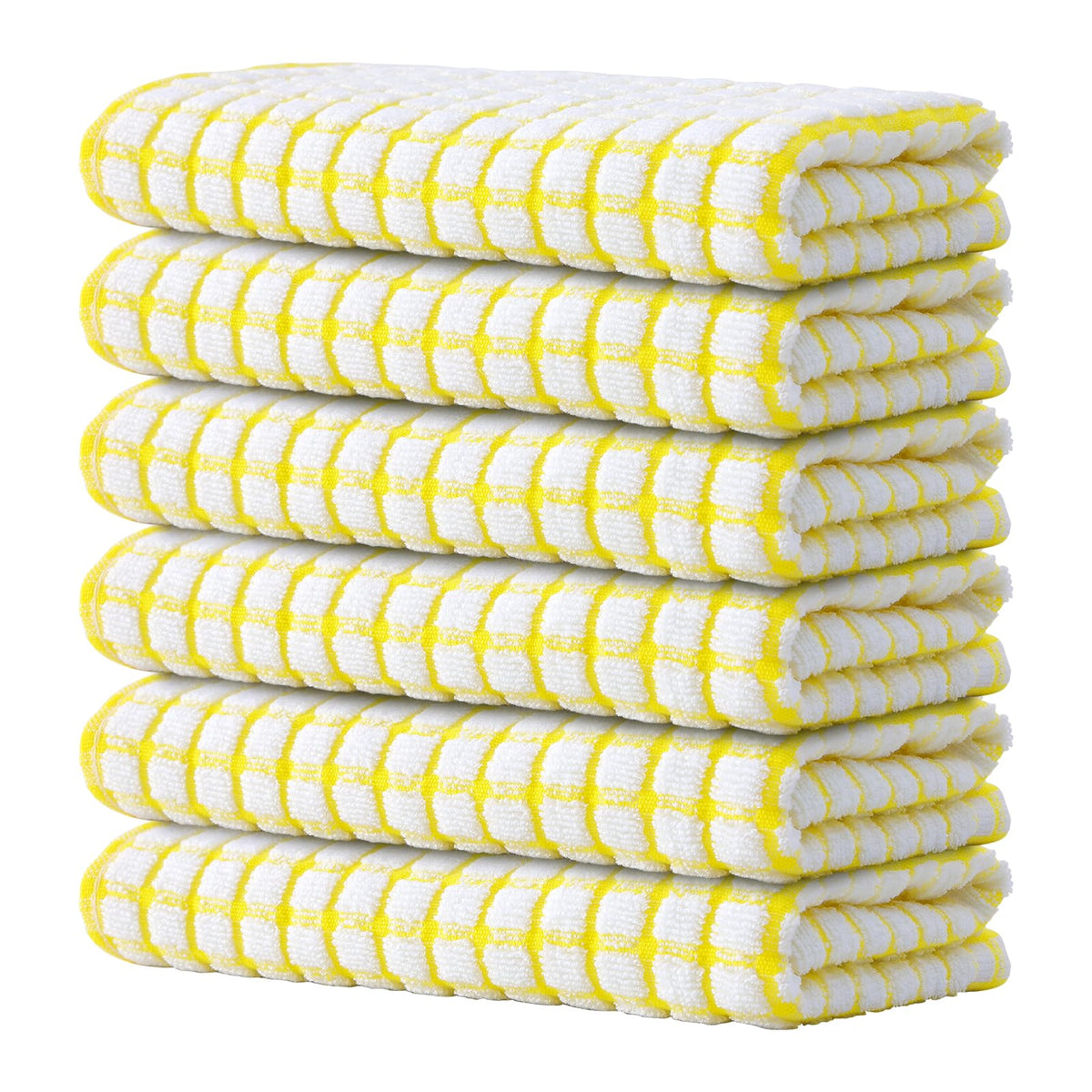 Kitinjoy Cotton 8 Pack Terry Kitchen Dish Cloths, Mixed Color