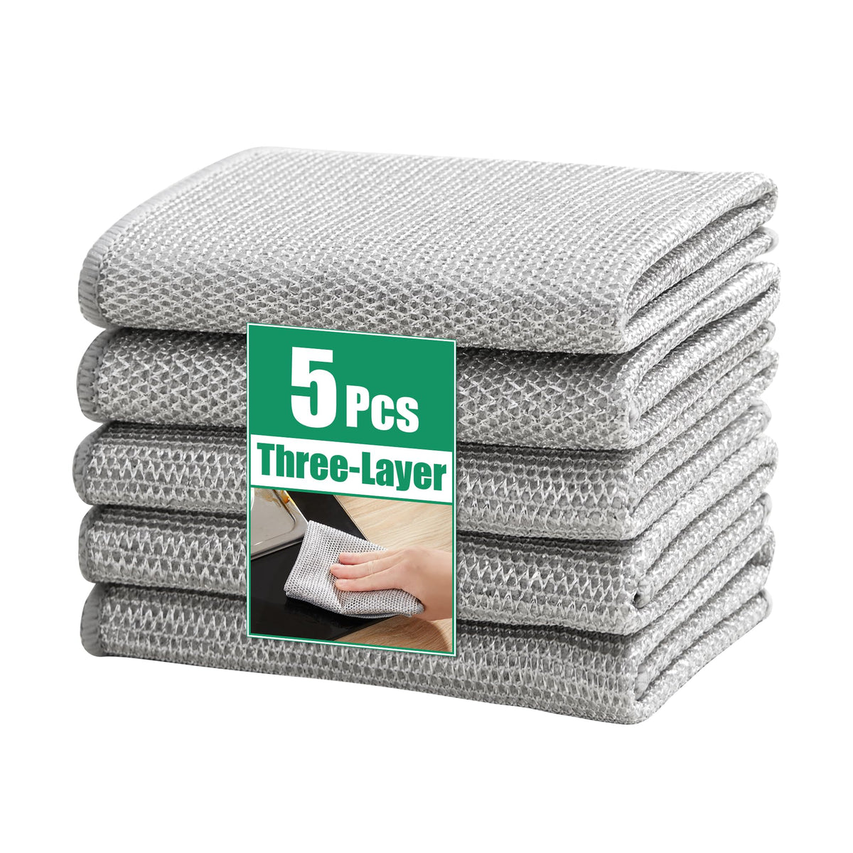 JOYMOOP Microfiber Cleaning Cloth, 18 Piece Set, Small, Multi Color