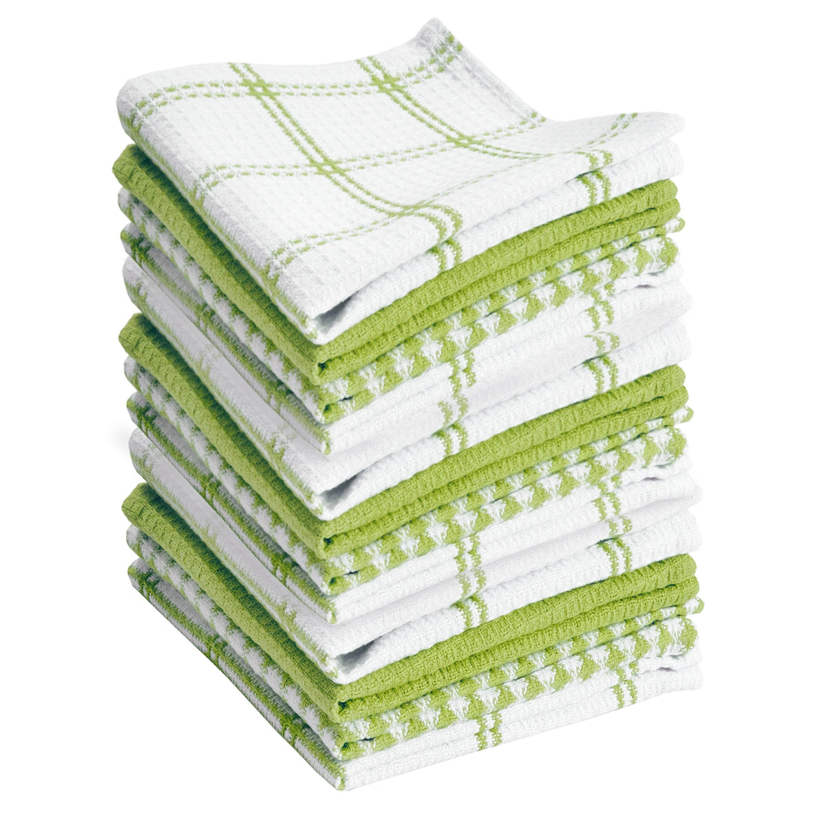 T-Fal Premium Waffle Dish Cloths: Highly Absorbent, Super Soft Long Lasting - 100% Cotton, 12"x13" Towel for Cleaning & Drying, (4-Pack), Cool