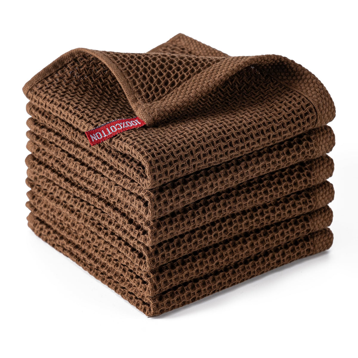 Kitchen Towels 6-Pack Kitchen Dish Cloths,100% Cotton,12x12 In,Dark Grey