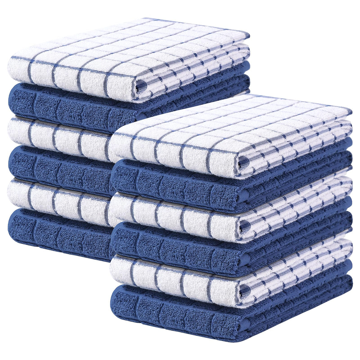 Homaxy Premium Cotton Kitchen Dish Cloths 12"x 12", 6 Pack, Tan