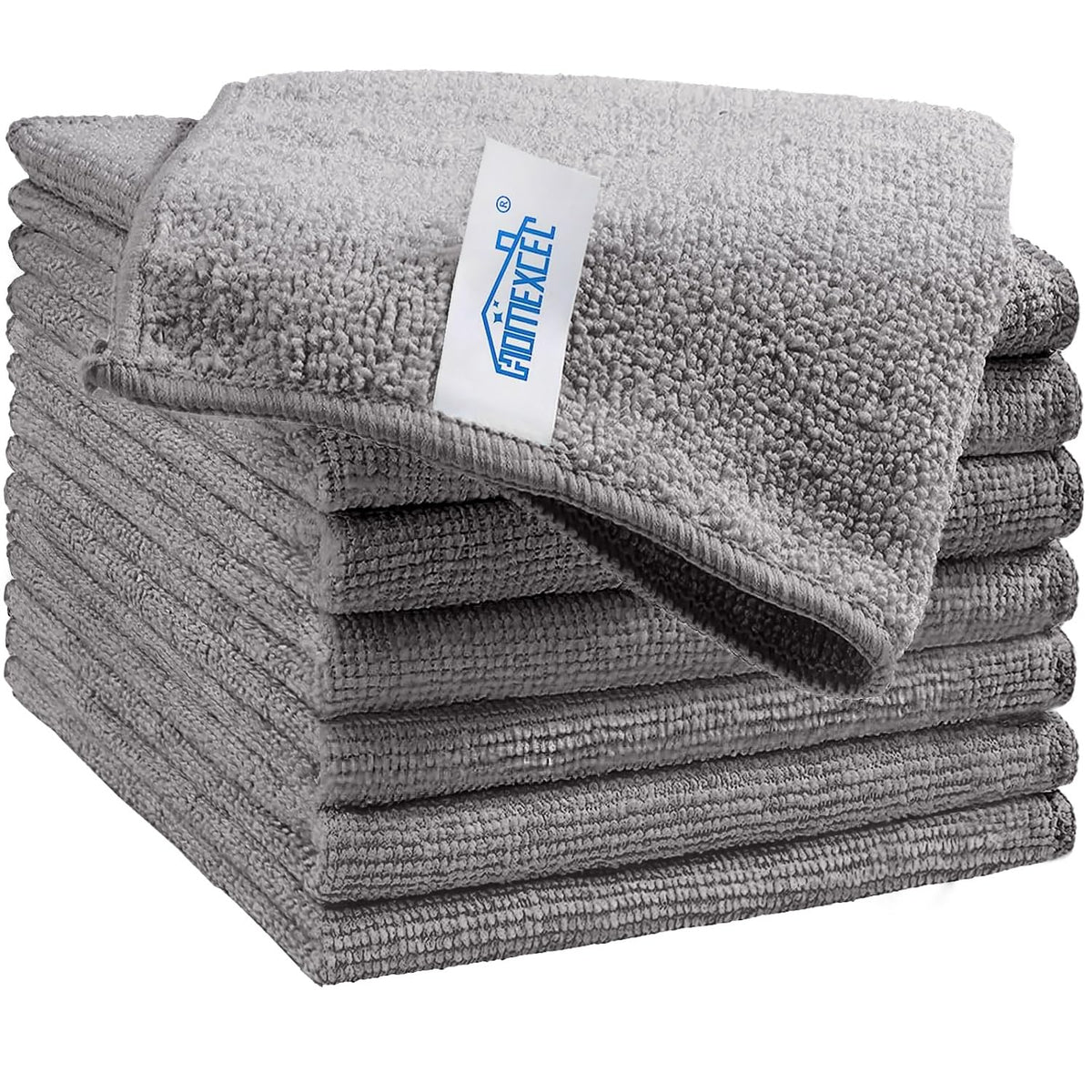 HOMEXCEL 12PK Microfiber Cleaning Cloth, Cleaning Rag for Home, 11.5x11.5in