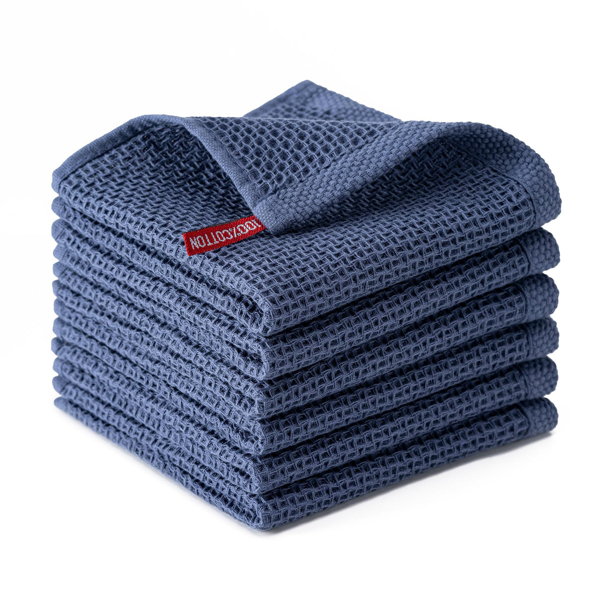 Kitchen Towels 6-Pack Kitchen Dish Cloths,100% Cotton,12x12 In,Dark Grey