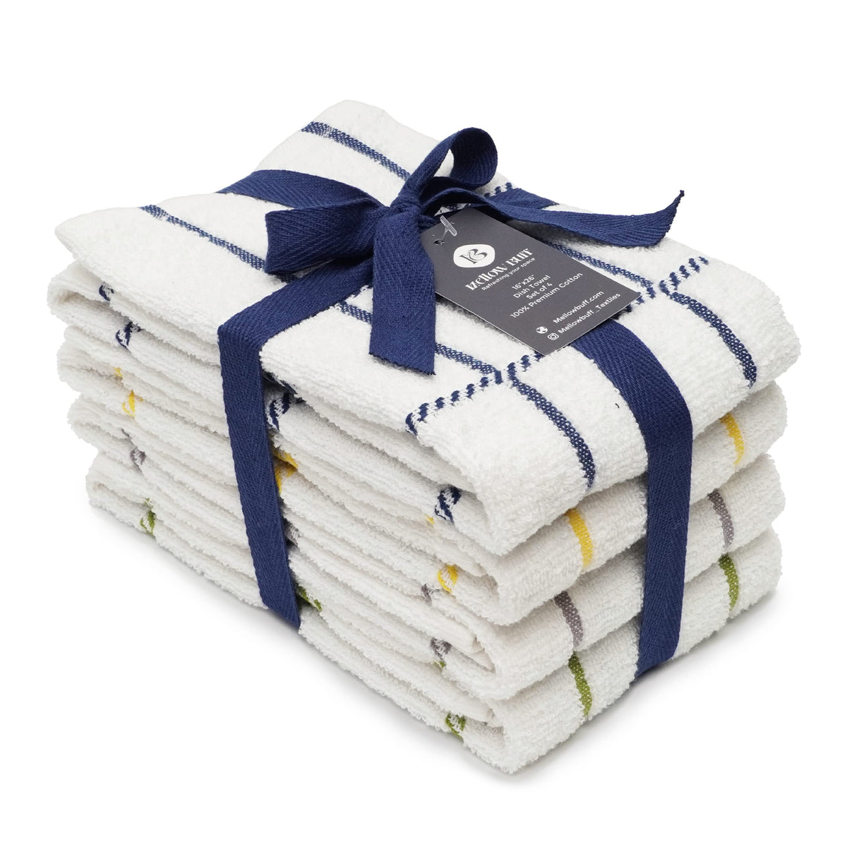 100% Cotton Terry Dish Towels, 4 pack16 x26 Inches, Super Soft and Absorbent Kitchen Towels, Perfect for Kitchen Cleaning and Dish Washing | Yellow