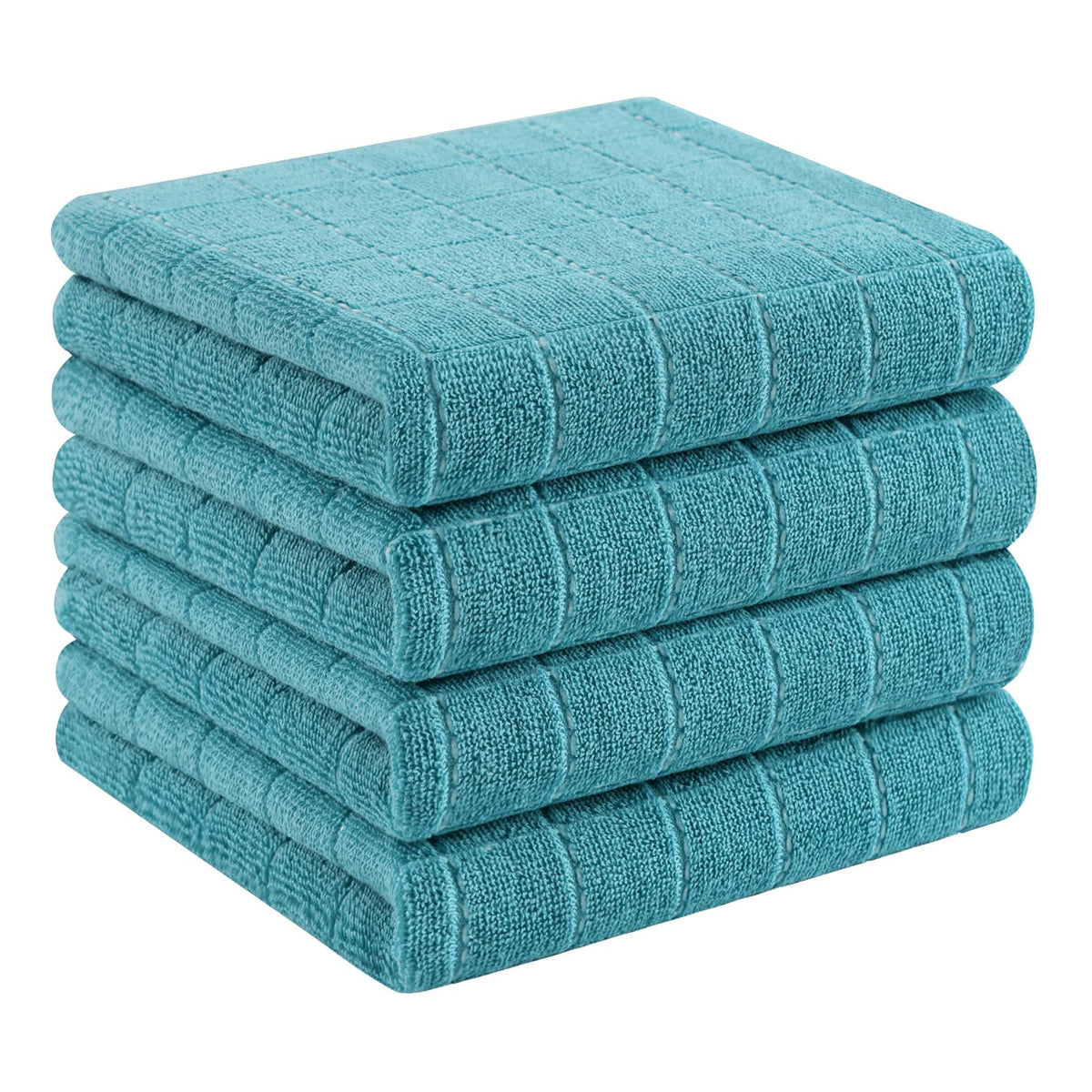 Homaxy 100% Cotton Terry Kitchen Dish Cloths, 6 Pack, Navy Blue