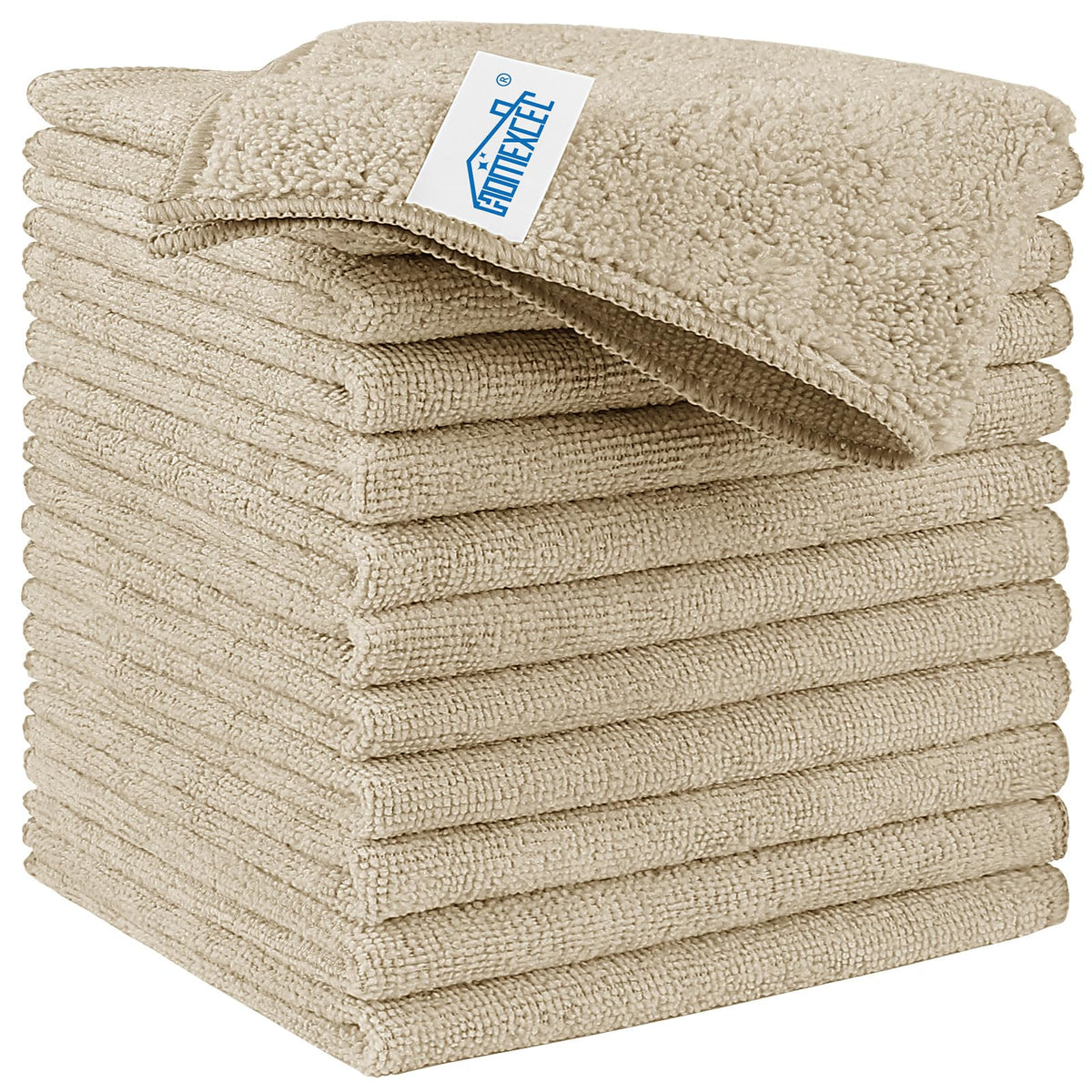 HOMEXCEL 12PK Microfiber Cleaning Cloth, Cleaning Rag for Home, 11.5x11.5in