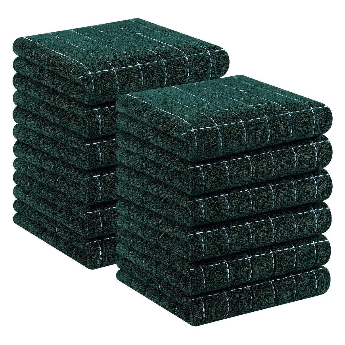 Homaxy 100% Cotton Terry Kitchen Dish Cloths, 6 Pack, Navy Blue