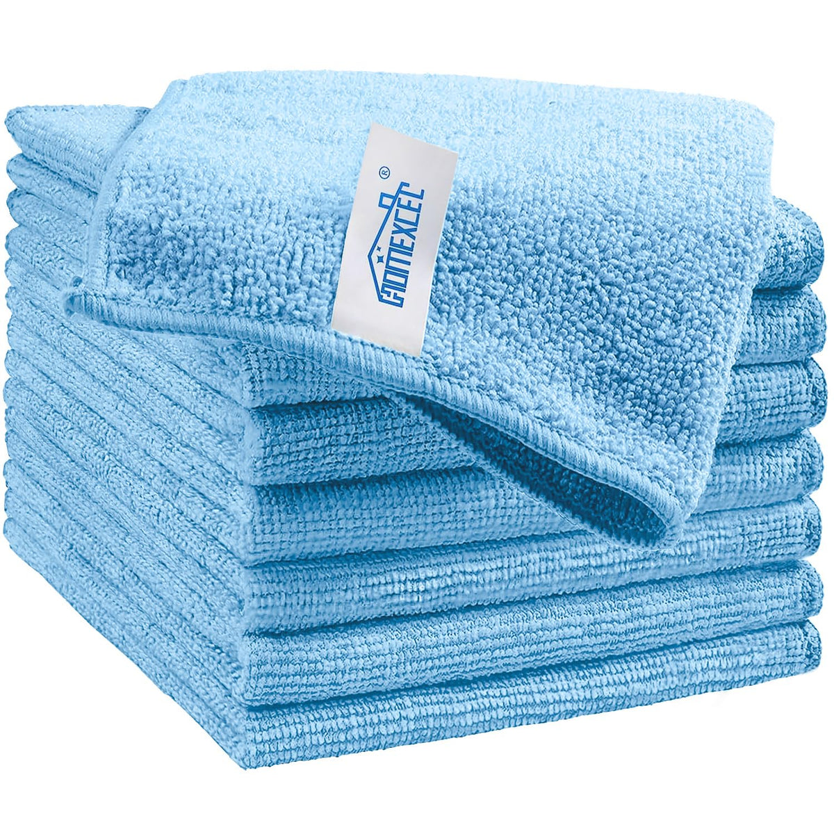 HOMEXCEL 12PK Microfiber Cleaning Cloth, Cleaning Rag for Home, 11.5x11.5in
