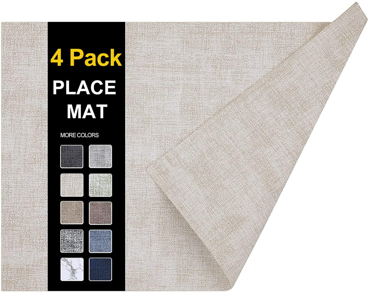 homing Faux Leather Heat Resistant Placemats 6 Packs
