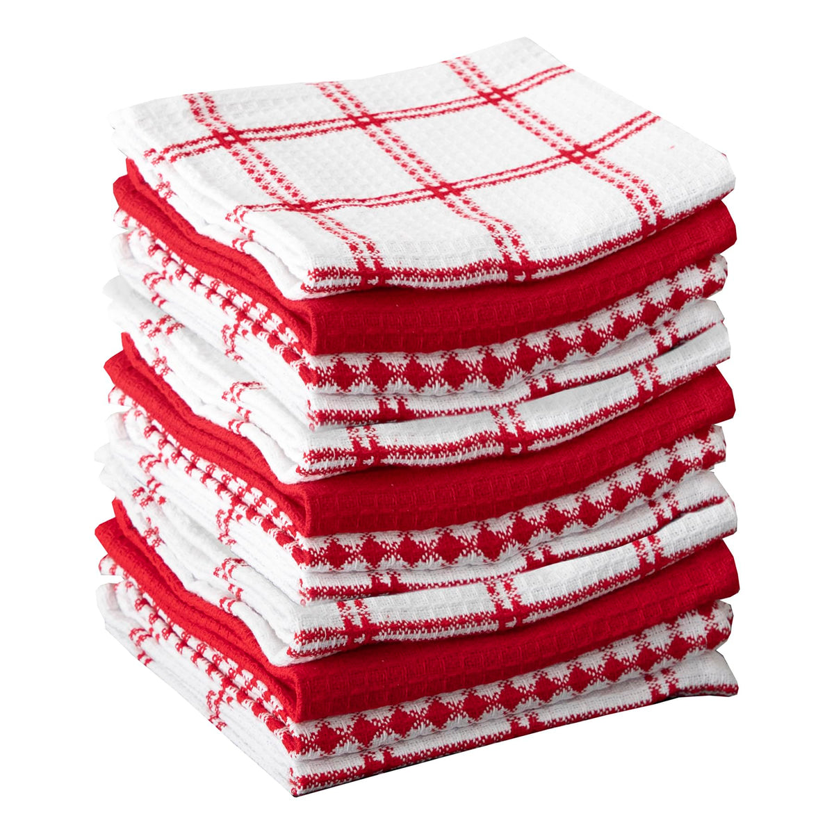 T-Fal Premium Waffle Dish Cloths: Highly Absorbent, Super Soft Long Lasting - 100% Cotton, 12"x13" Towel for Cleaning & Drying, (4-Pack), Cool
