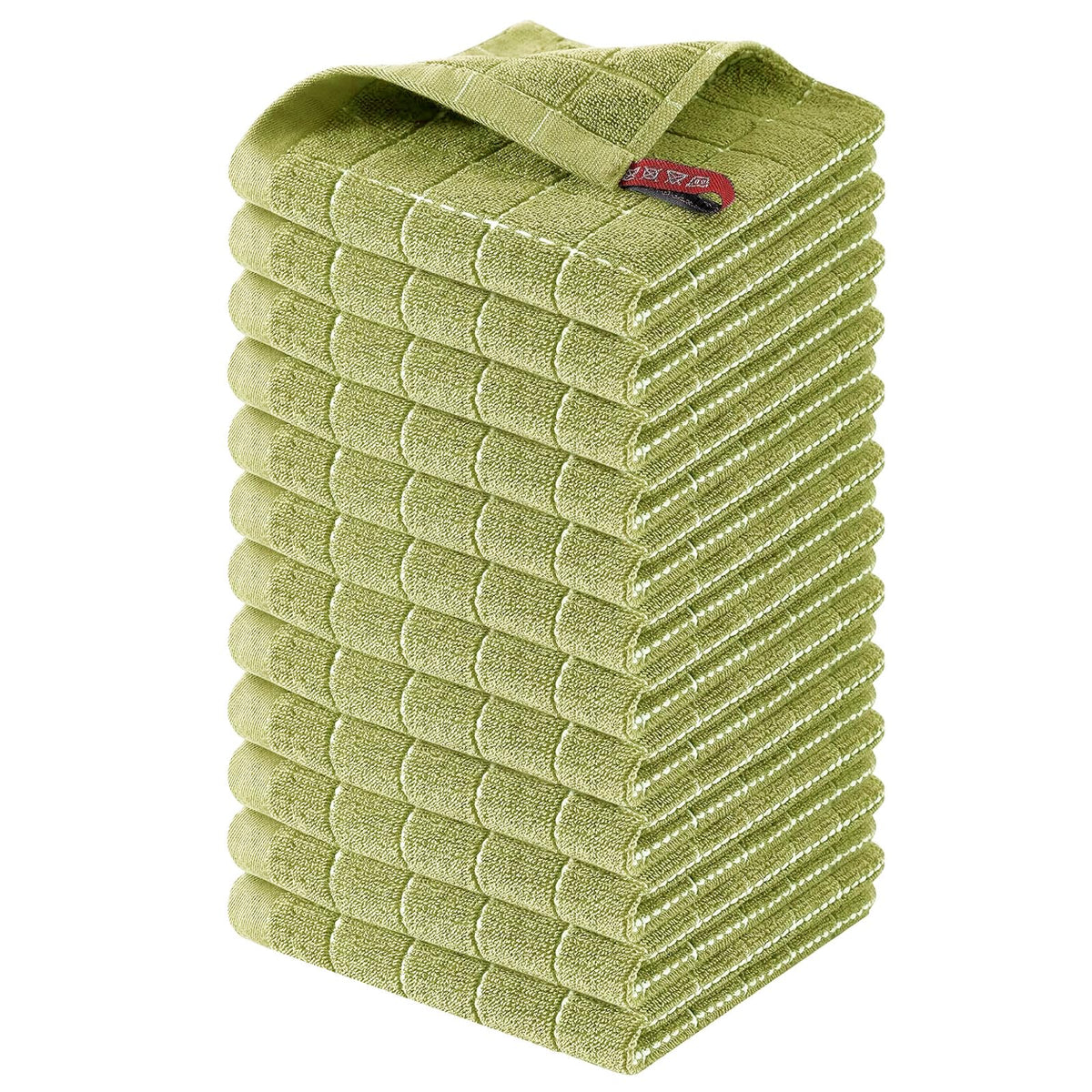 Homaxy 100% Cotton Terry Kitchen Dish Cloths, 6 Pack, Navy Blue
