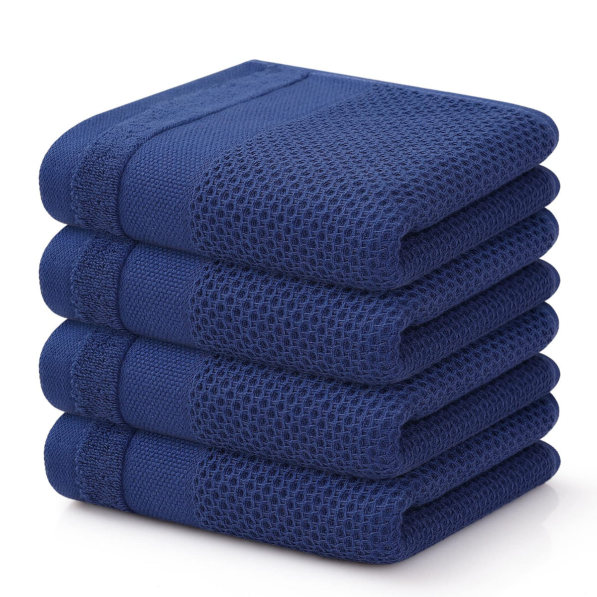 Homaxy 100% Cotton Dish Cloths, 8 Pack - 12 x 12 Inches, Black