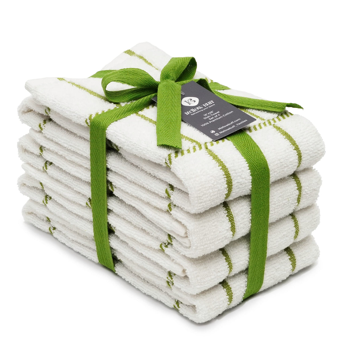 100% Cotton Terry Dish Towels, 4 pack16 x26 Inches, Super Soft and Absorbent Kitchen Towels, Perfect for Kitchen Cleaning and Dish Washing | Yellow