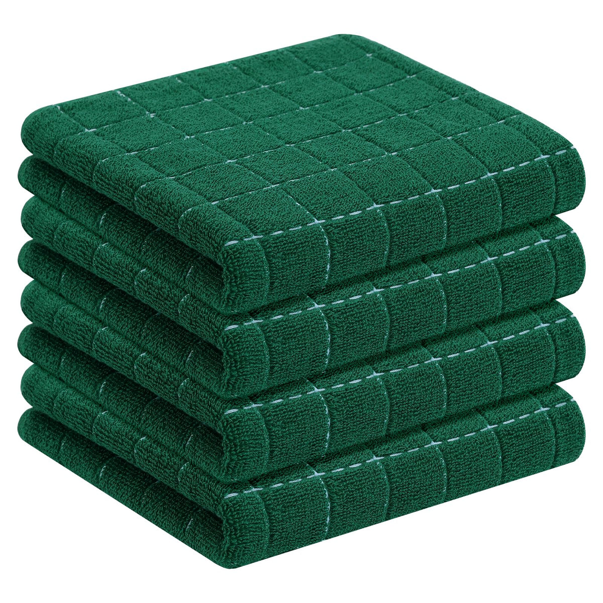 Homaxy 100% Cotton Terry Kitchen Dish Cloths, 6 Pack, Navy Blue