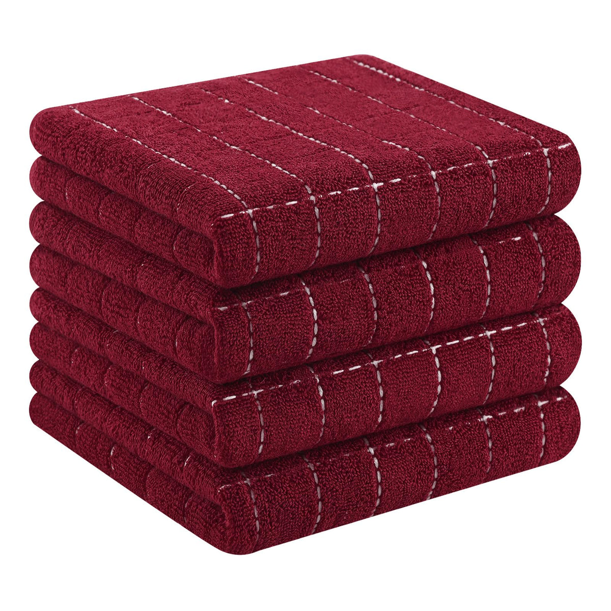 Homaxy 100% Cotton Terry Kitchen Dish Cloths, 6 Pack, Navy Blue
