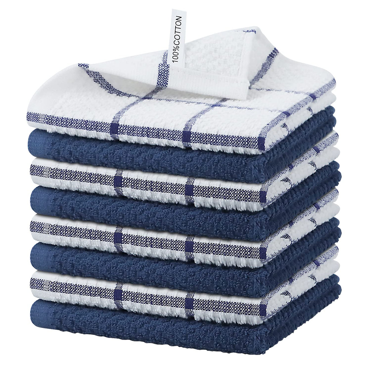 Nialnant 8 Pack Kitchen Dish Rags,Absorbent Kitchen Towels