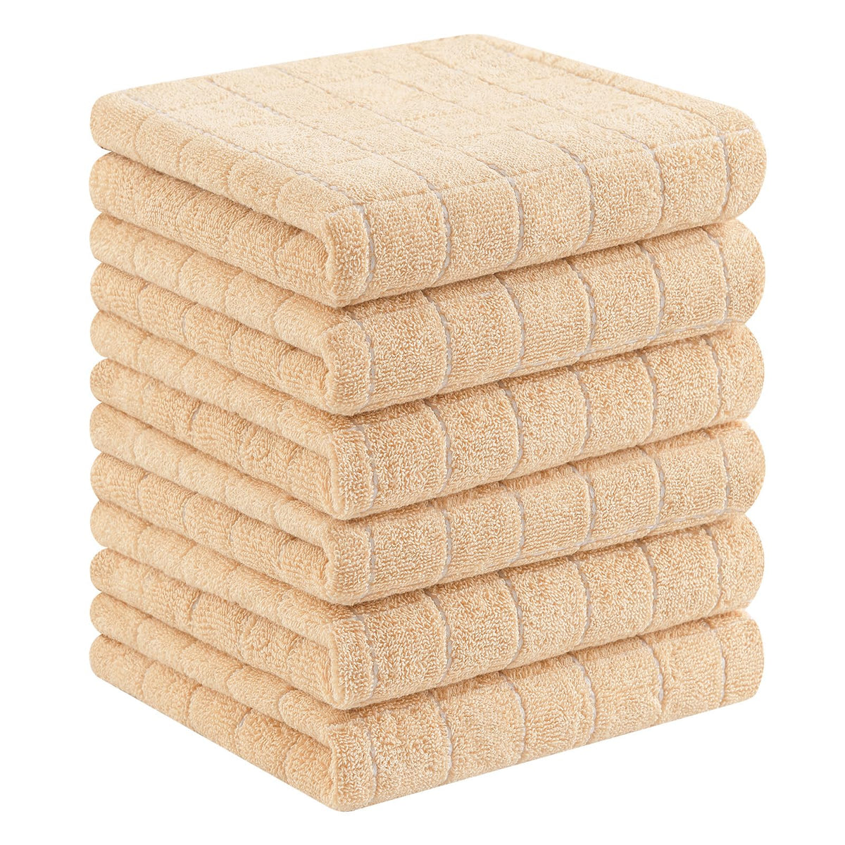 Homaxy 100% Cotton Terry Kitchen Dish Cloths, 6 Pack, Navy Blue