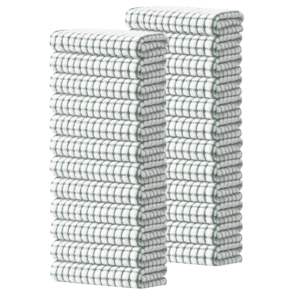 Kitinjoy Cotton 8 Pack Terry Kitchen Dish Cloths, Mixed Color
