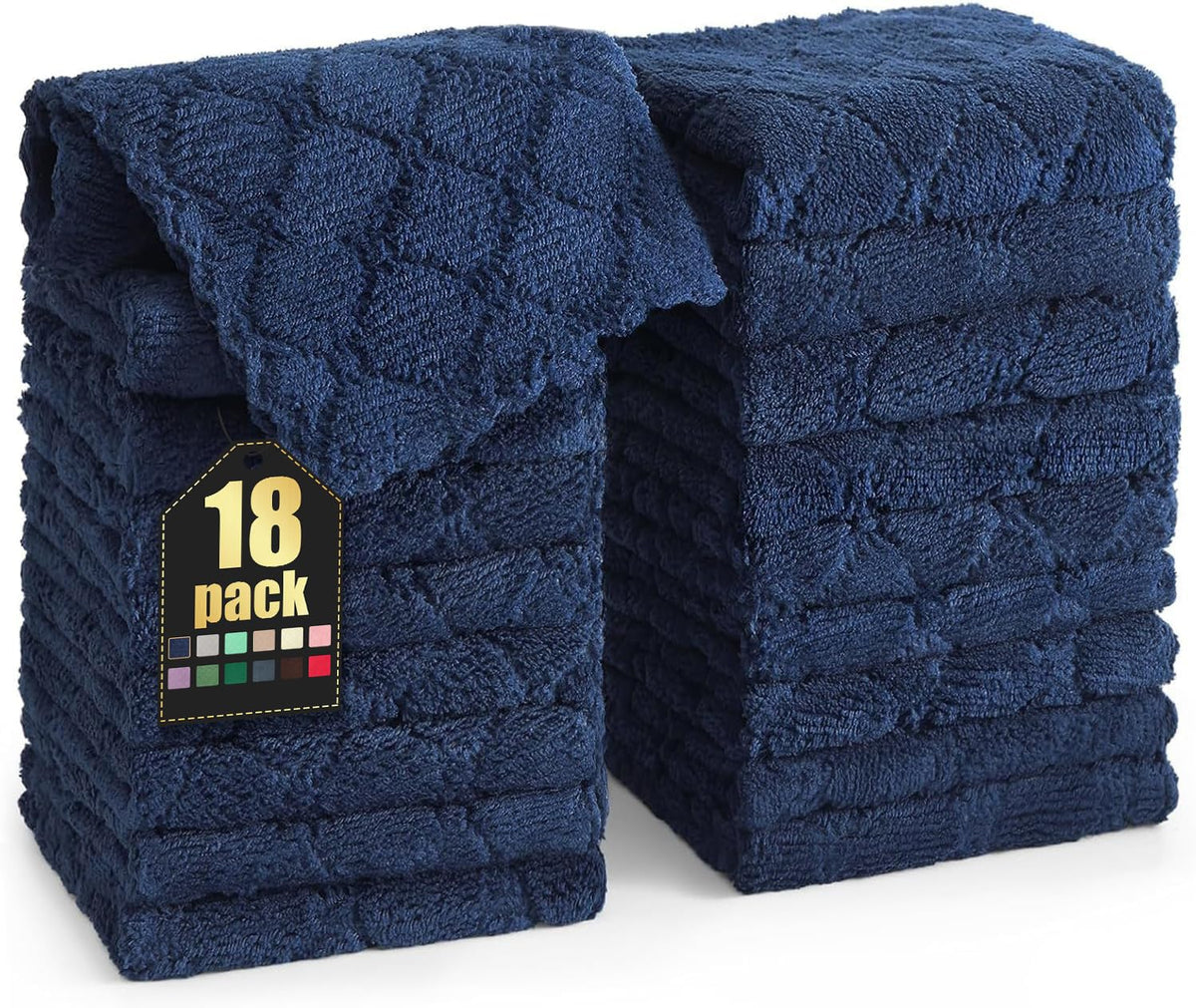 Homaxy 12 Pack Super Soft & Absorbent Dish Cloths, 10" x 10", Grey