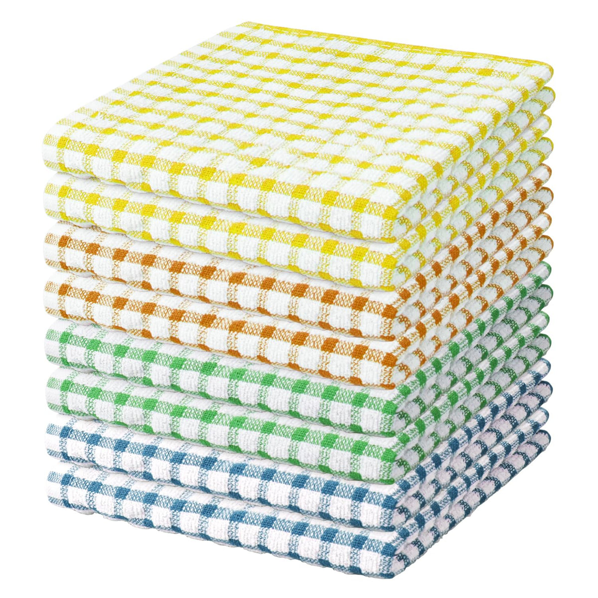 Nialnant 8 Pcs Kitchen Dish Rags,100% Cotton Soft Absorbent