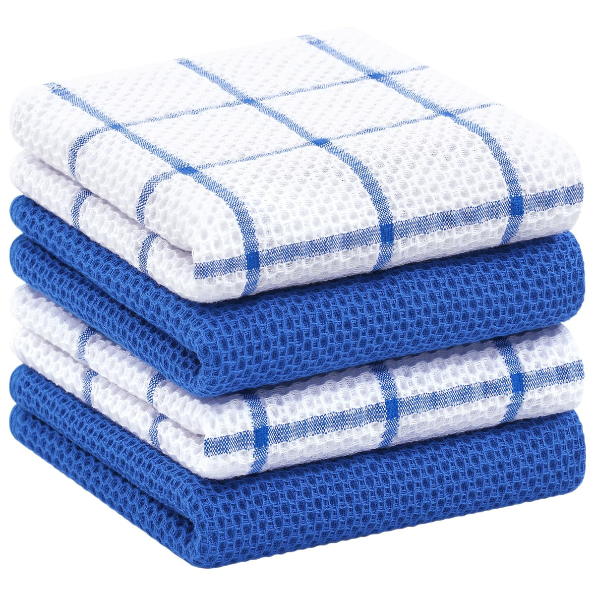 Homaxy 100% Cotton Waffle Weave Kitchen Dish Cloths 8-Pack, Dark Grey