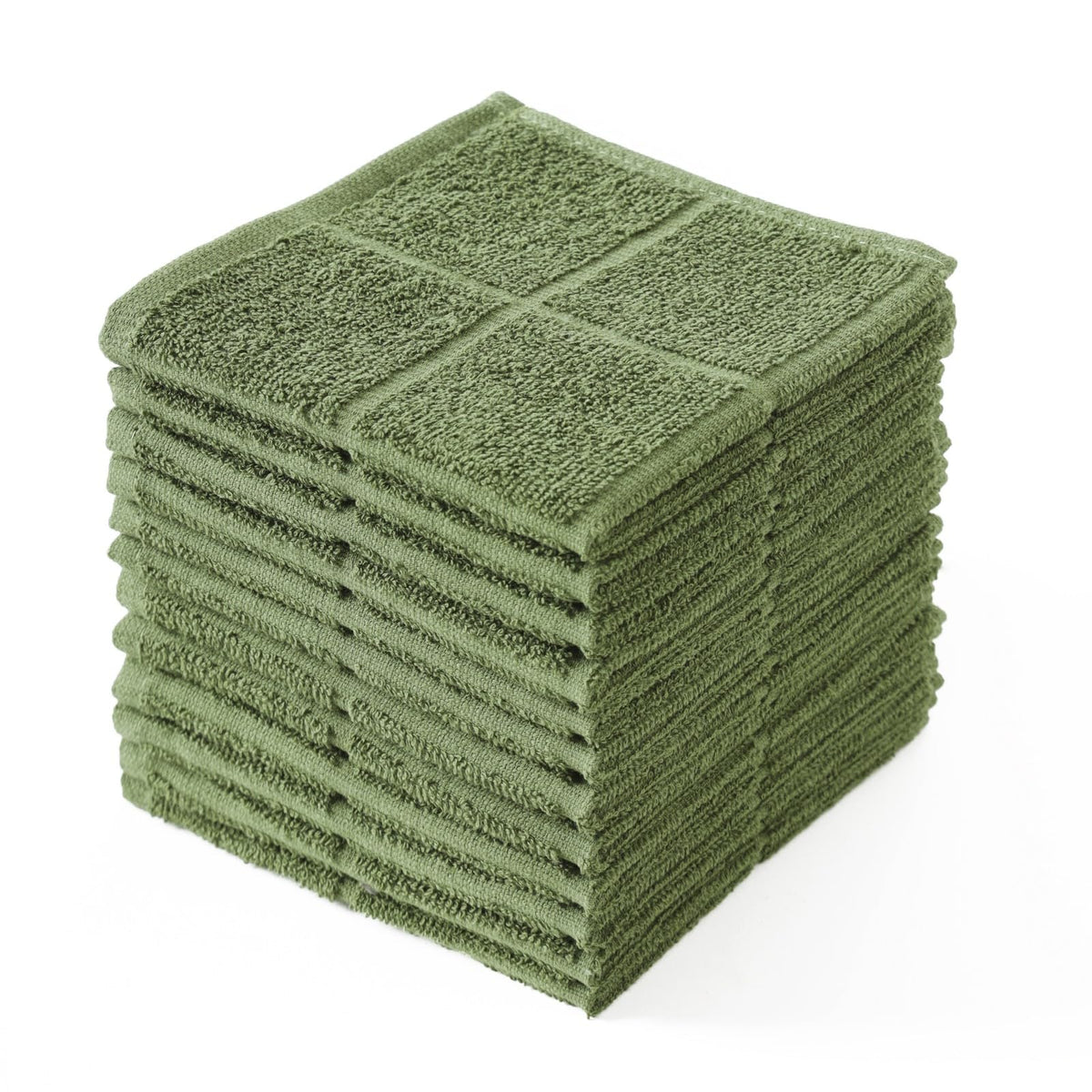 Glynniss Dishcloths Kitchen Highly Absorbent Dish Rags 100% Cotton Dish Cloths for Washing Dishes, Cleaning (12pcs Gray)