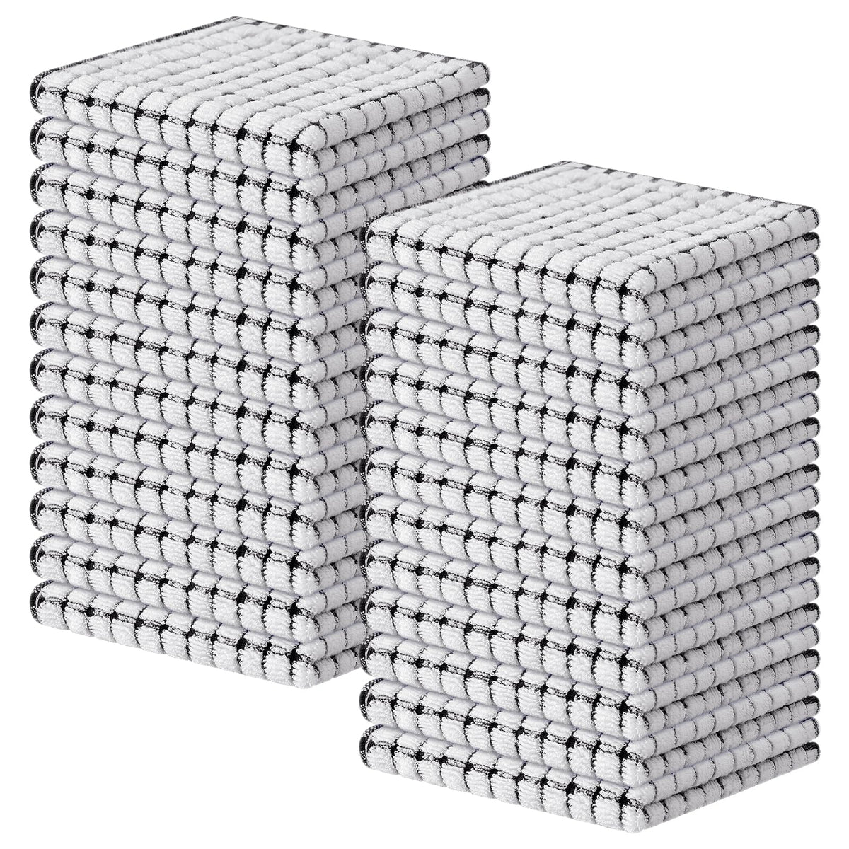 Kitinjoy Cotton 8 Pack Terry Kitchen Dish Cloths, Mixed Color