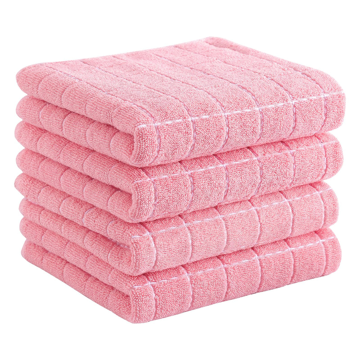 Homaxy 100% Cotton Terry Kitchen Dish Cloths, 6 Pack, Navy Blue