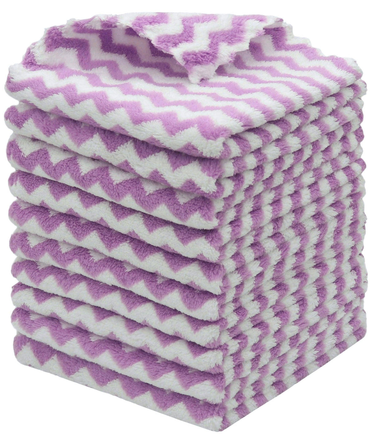 Microfiber Cleaning Cloth, 10 Pack Dish Rags, 12inx12in, Mix Color