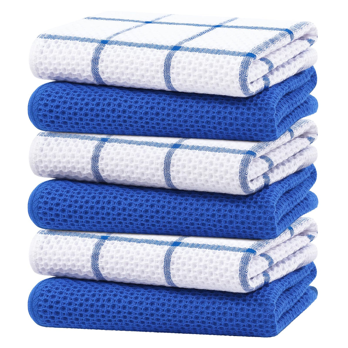 Homaxy 100% Cotton Waffle Weave Kitchen Dish Cloths 8-Pack, Dark Grey