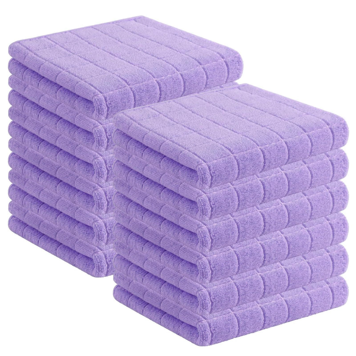 Homaxy 100% Cotton Terry Kitchen Dish Cloths, 6 Pack, Navy Blue