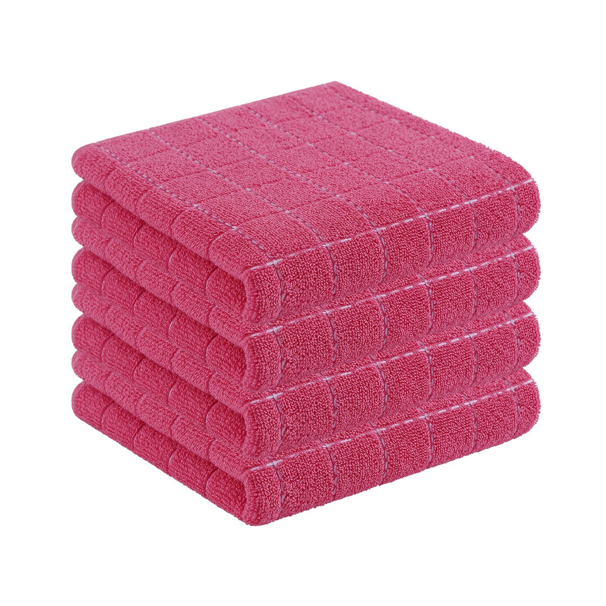 Homaxy 100% Cotton Terry Kitchen Dish Cloths, 6 Pack, Navy Blue