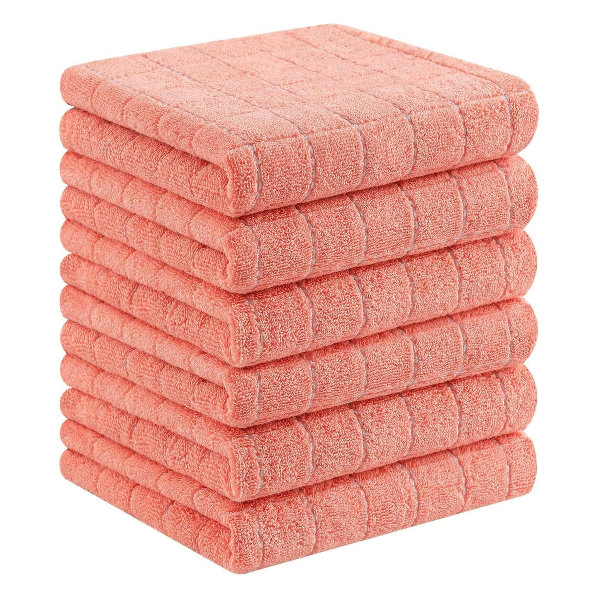 Homaxy 100% Cotton Terry Kitchen Dish Cloths, 6 Pack, Navy Blue