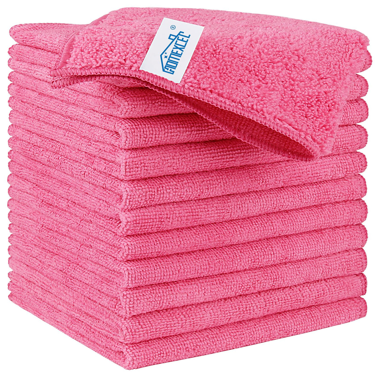 HOMEXCEL 12PK Microfiber Cleaning Cloth, Cleaning Rag for Home, 11.5x11.5in