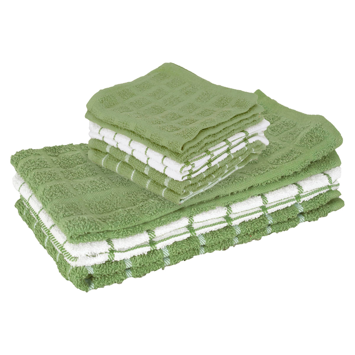 Ritz Premium 100% Cotton Terry Check Kitchen Dish Cloths - Highly Absorbent, Super Soft, Long-Lasting, 12"x12", 6-Pack, Federal Blue