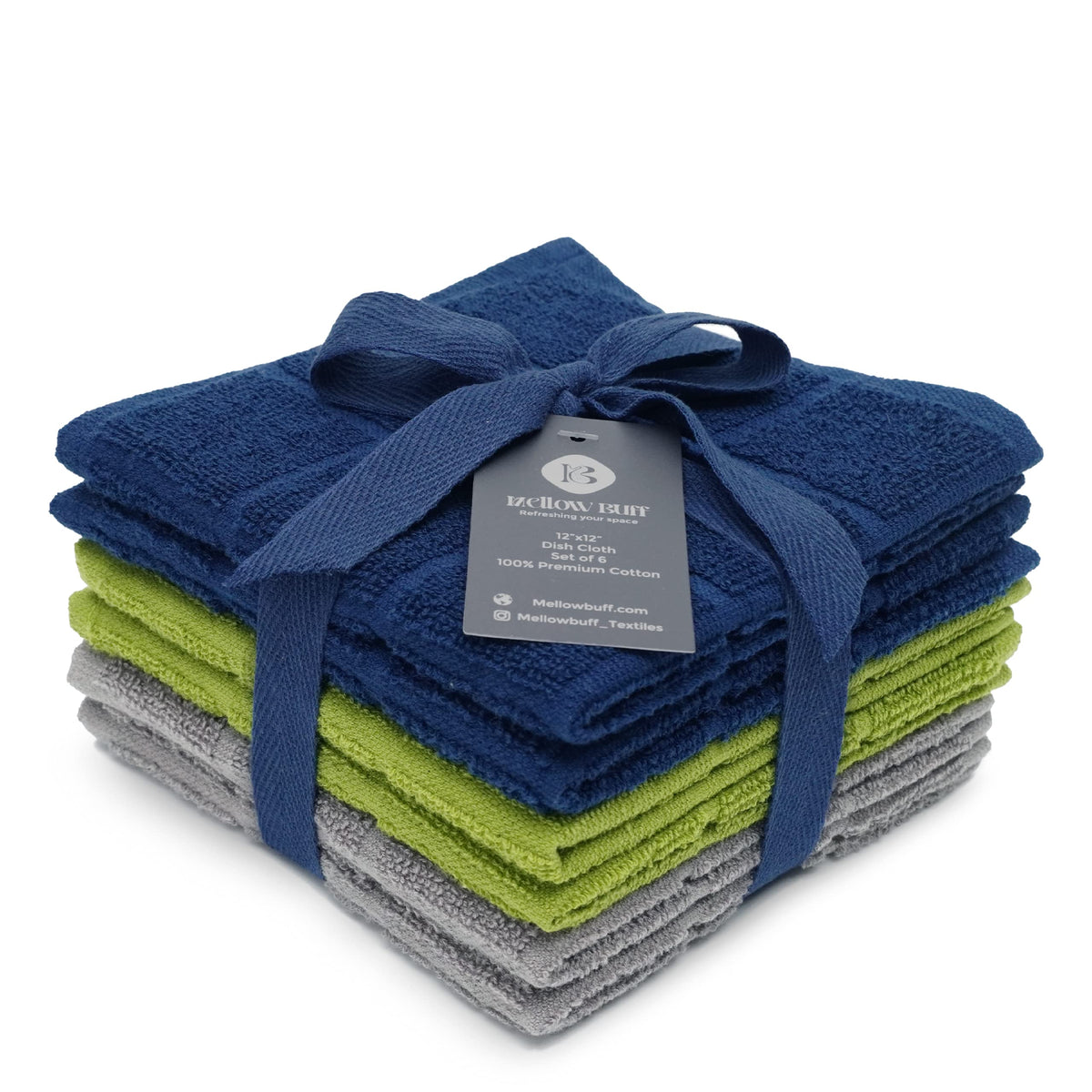 100% Cotton Terry Dish Cloth & Dish Towel, 8 Pack, Super Soft and Absorbent Kitchen Towels, Perfect for Kitchen Cleaning and Dish Washing (TAN (Solid and Checks) 8 Pack)