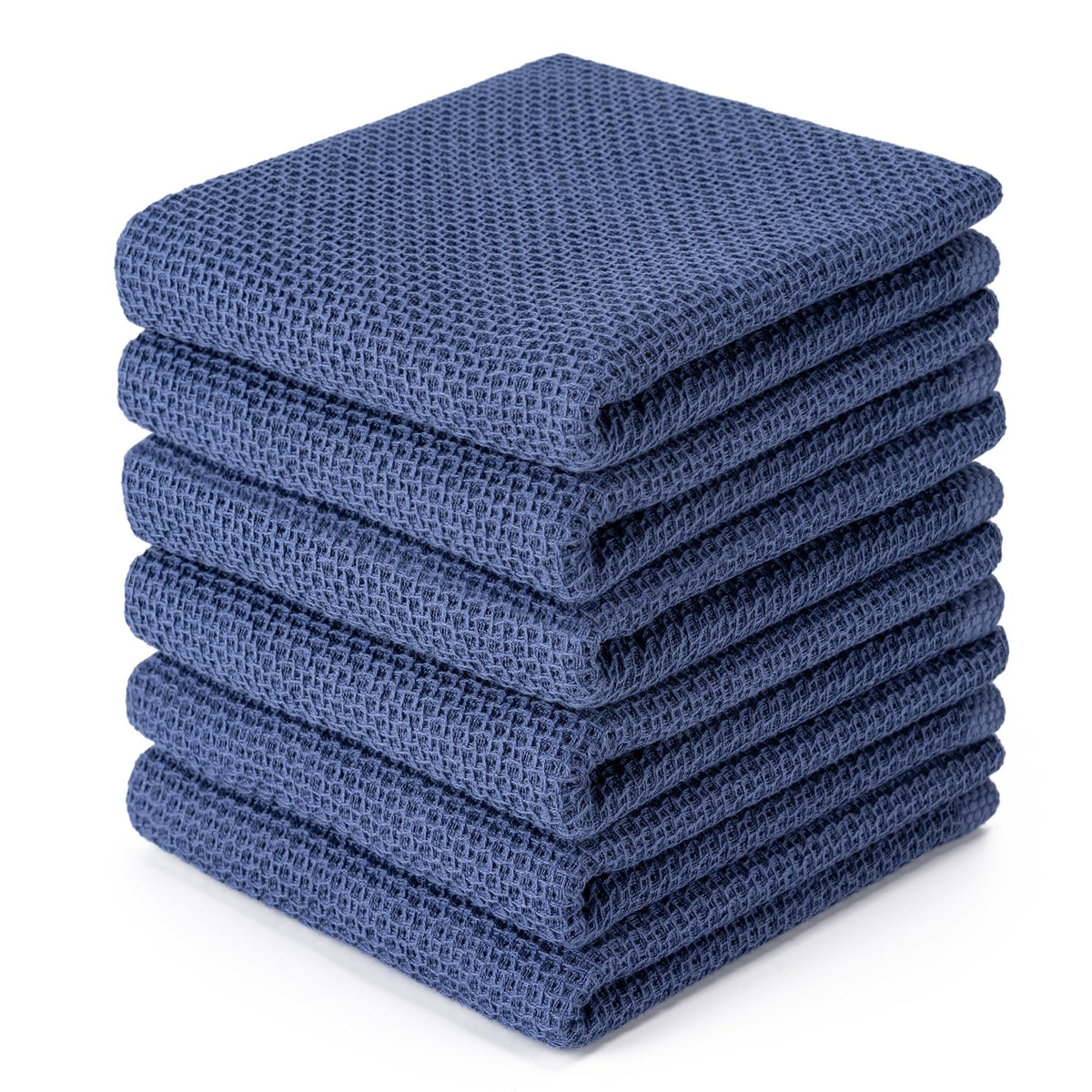 Kitchen Towels 6-Pack Kitchen Dish Cloths,100% Cotton,12x12 In,Dark Grey