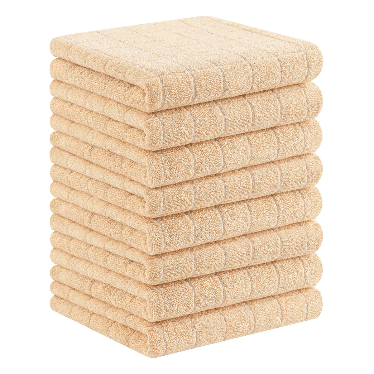 Homaxy 100% Cotton Terry Kitchen Dish Cloths, 6 Pack, Navy Blue