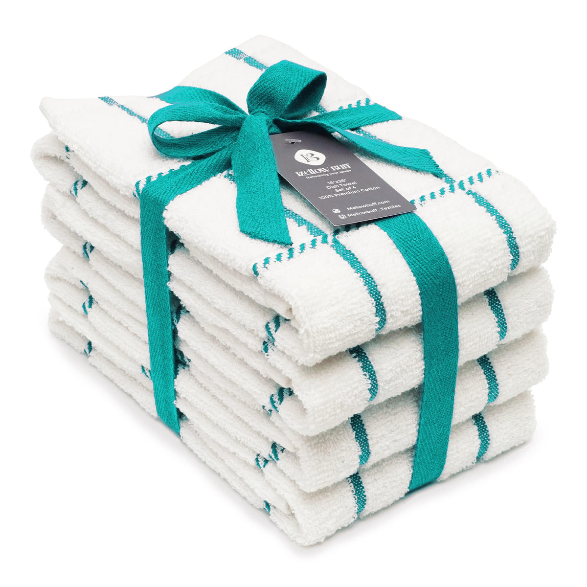 100% Cotton Terry Dish Towels, 4 pack16 x26 Inches, Super Soft and Absorbent Kitchen Towels, Perfect for Kitchen Cleaning and Dish Washing | Yellow
