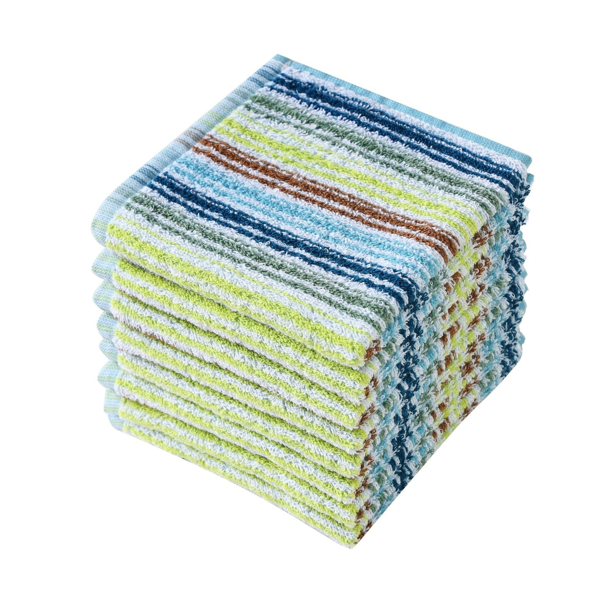 Oeleky Kitchen Dishcloths for Washing Dishes, Ultra Absorbent Dish Rags, Cotton Cleaning Cloths Pack of 8, 12x12 Inches (multi-1, 12x12 inch)
