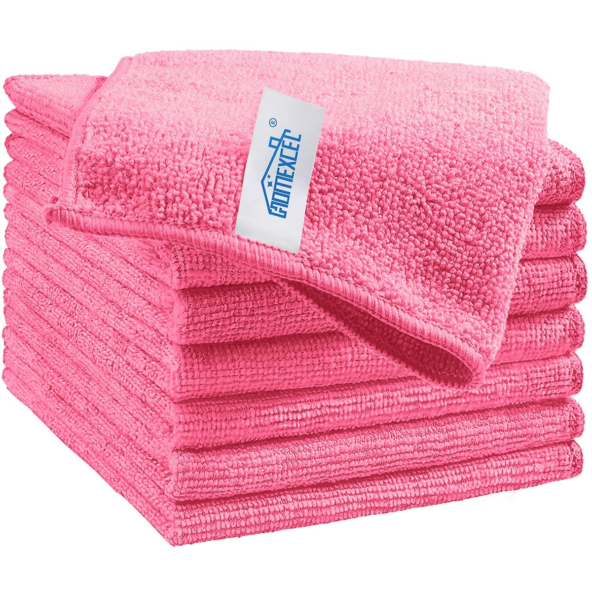 HOMEXCEL 12PK Microfiber Cleaning Cloth, Cleaning Rag for Home, 11.5x11.5in