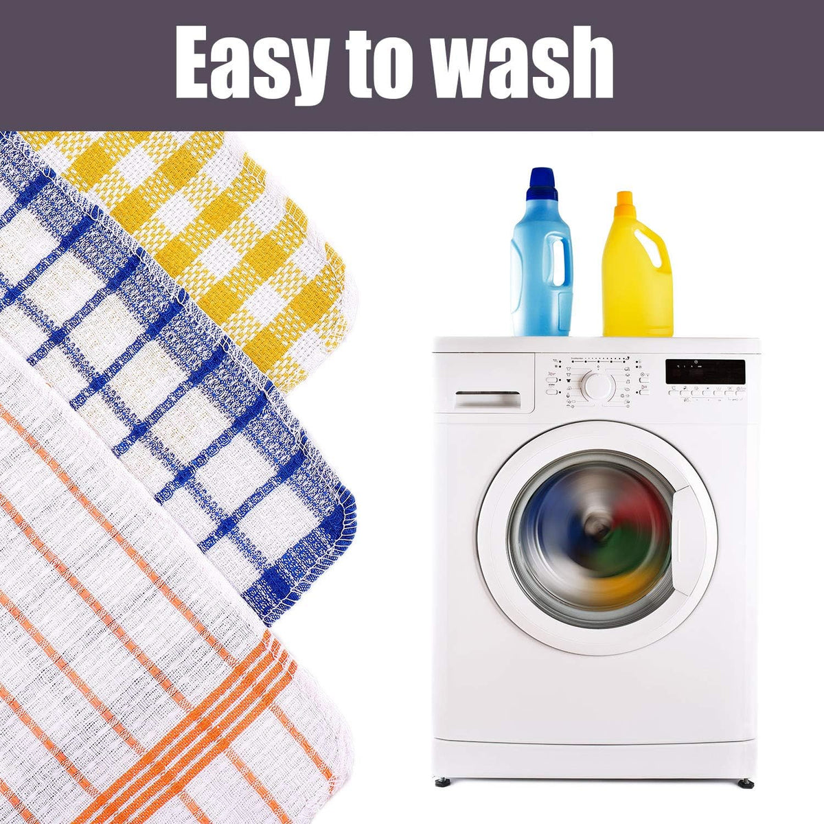 Patelai 12 Pcs Kitchen Dish Cloths Washing, Color, 14x14 Inch,12x12 Inch