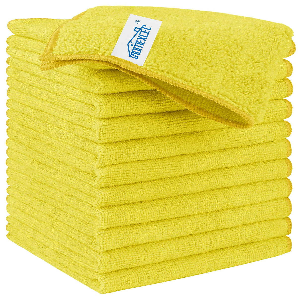HOMEXCEL 12PK Microfiber Cleaning Cloth, Cleaning Rag for Home, 11.5x11.5in