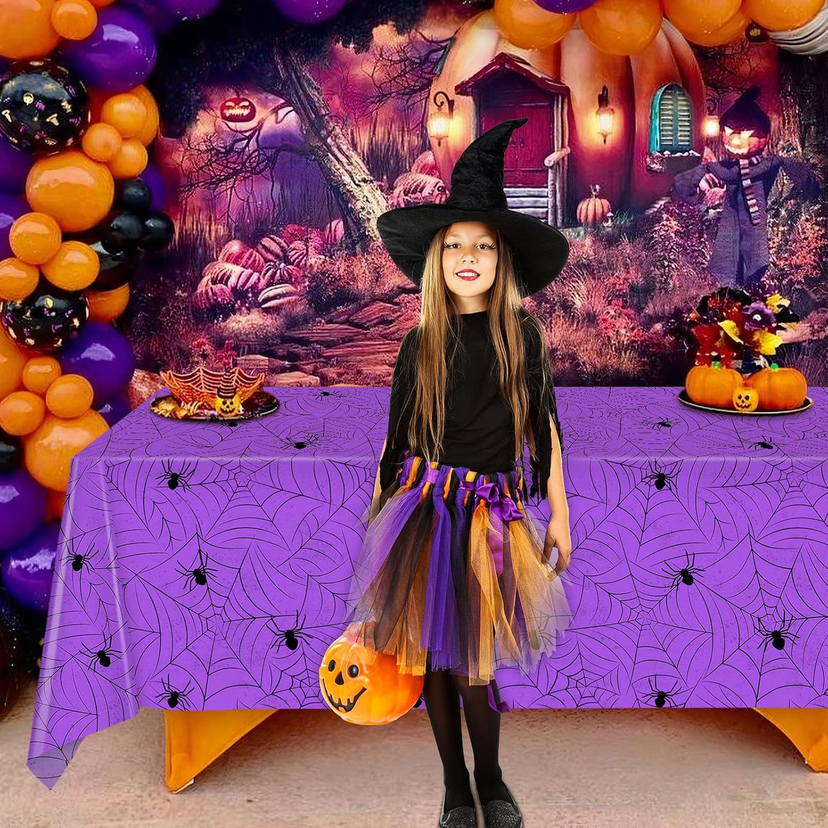3 Pack Halloween Tablecloth Rectangular Table Halloween Party Decorations