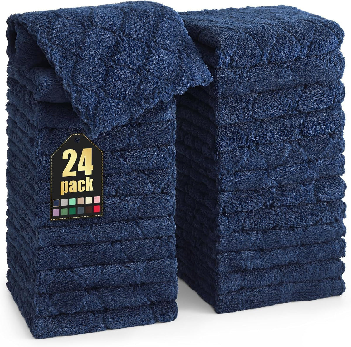 Homaxy 12 Pack Super Soft & Absorbent Dish Cloths, 10" x 10", Grey
