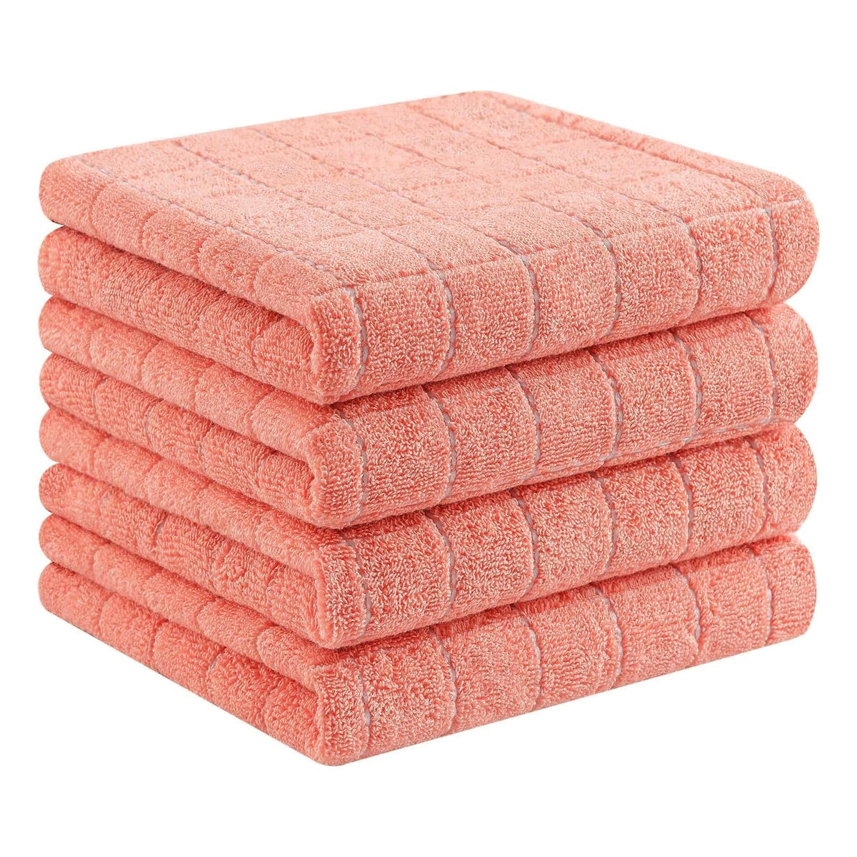 Homaxy 100% Cotton Terry Kitchen Dish Cloths, 6 Pack, Navy Blue