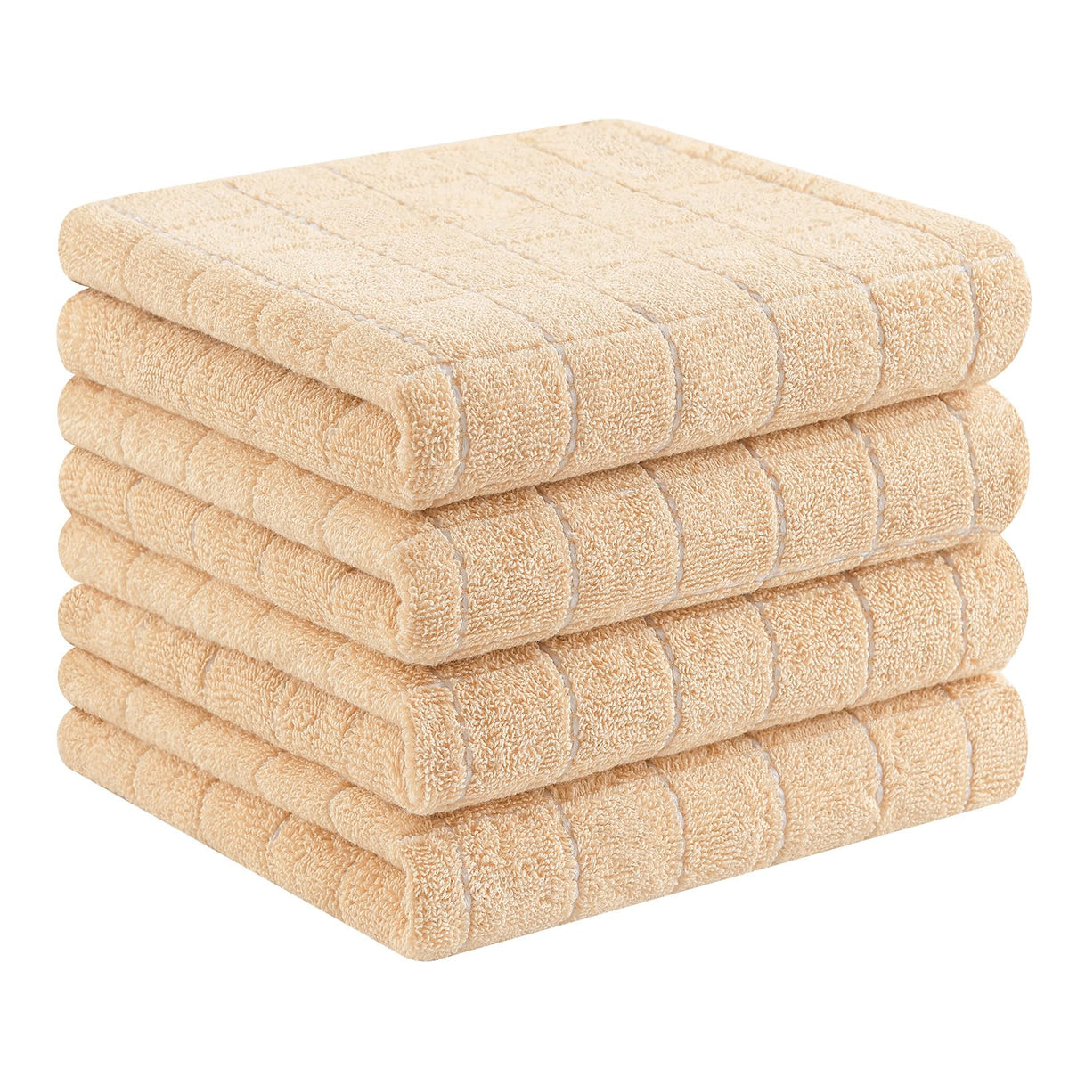 Homaxy 100% Cotton Terry Kitchen Dish Cloths, 6 Pack, Navy Blue