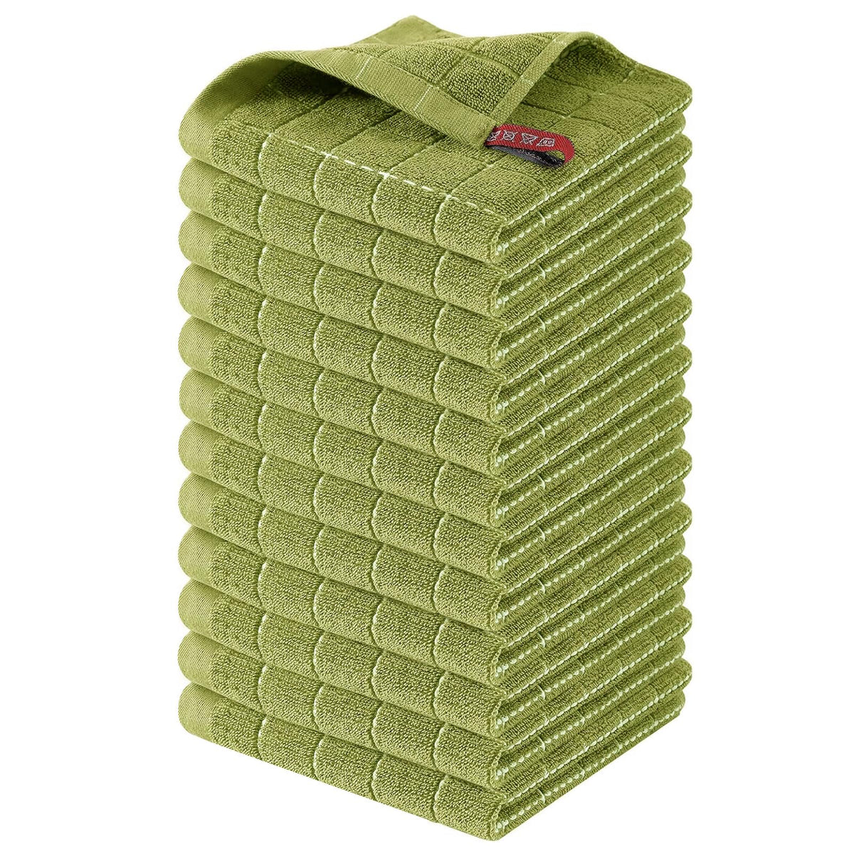 Homaxy 100% Cotton Terry Kitchen Dish Cloths, 6 Pack, Navy Blue